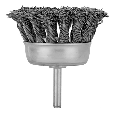 Щетка для дрели, 65 мм, "чашка" со шпилькой, крученая металлическая проволока Matrix по ценам производителя в Краснодаре с доставкой по всей России