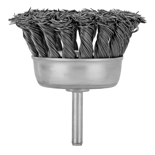 Щетка для дрели, 65 мм, "чашка" со шпилькой, крученая металлическая проволока Matrix по ценам производителя в Краснодаре с доставкой по всей России