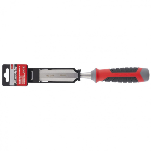 Долото-стамеска, 26 мм, 60 CrV, трехкомпонентная обрезиненная рукоятка Matrix по ценам производителя в Краснодаре с доставкой по всей России