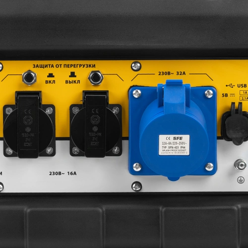Генератор бензиновый PS 70 EA, 7.0 кВт, 230 В, 25 л, коннектор автоматики, электростартер Denzel по ценам производителя в Краснодаре с доставкой по всей России