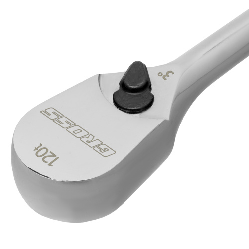 Ключ-трещотка 3/8", CrV, 120 зубьев, цельнометаллический, хром Gross по ценам производителя в Краснодаре с доставкой по всей России