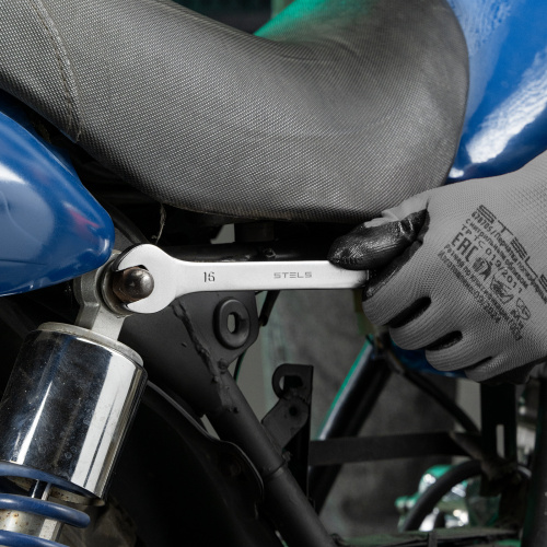 Ключ комбинированный, 16 мм, CrV, матовый хром Stels по ценам производителя в Краснодаре с доставкой по всей России