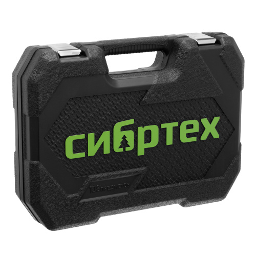 Набор инструментов, 1/2", 1/4", 108 предметов// Сибртех по ценам производителя в Краснодаре с доставкой по всей России
