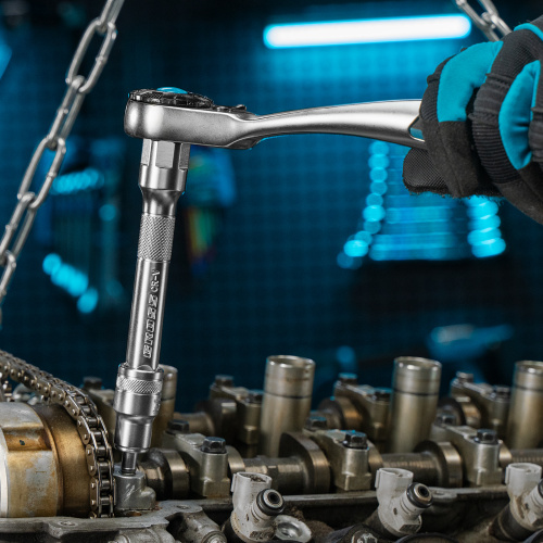 Набор торцевых головок, трещотка 120 зубьев, 1/2", CrV, 12 предметов Gross по ценам производителя в Краснодаре с доставкой по всей России