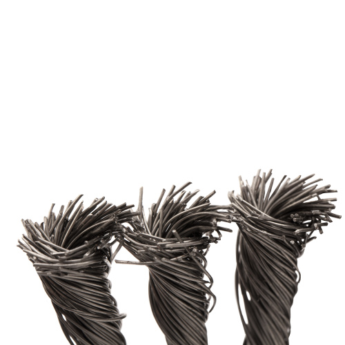 Щетка для УШМ, 200 мм, "Плоская", крученая нержавеющая проволока 0.5 мм, посадка 22.2 мм Denzel по ценам производителя в Краснодаре с доставкой по всей России