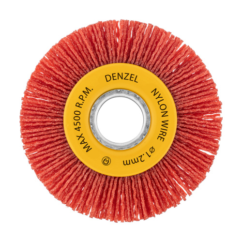 Щетка для УШМ, 100 мм, Плоская, нейлоновая щетина, посадка 22,2 мм Denzel по ценам производителя в Краснодаре с доставкой по всей России