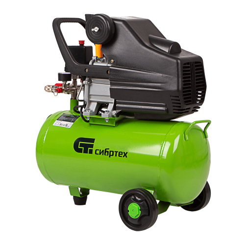 Компрессор воздушный КК-1500/24, 1.5 кВт, 198 л/мин, 24 л, прямой привод, масляный Сибртех по ценам производителя в Краснодаре с доставкой по всей России