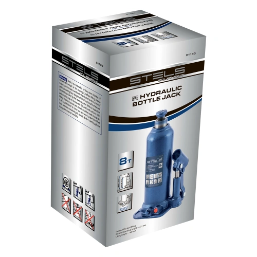 Домкрат гидравлический бутылочный, 8 т, h подъема 222-447 мм Stels по ценам производителя в Краснодаре с доставкой по всей России