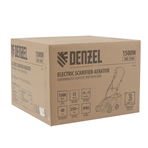 Скарификатор-аэратор  электрический SAE-1500, 1500 Вт, -11/+5 мм, 32 cм Denzel по ценам производителя в Краснодаре с доставкой по всей России