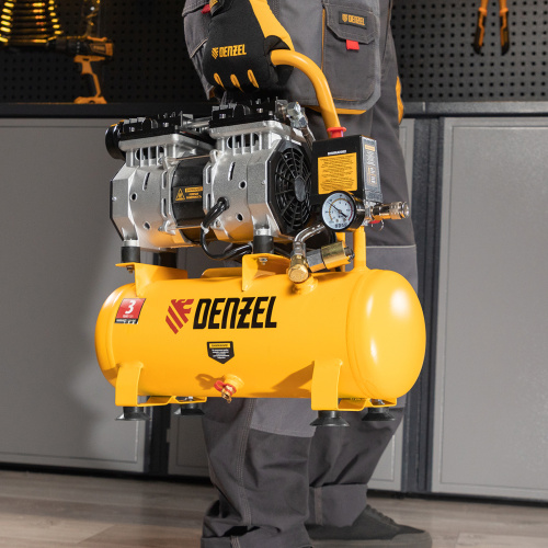 Компрессор DLS650/10 безмаслянный малошумный 650 Вт, 120 л/мин, ресивер 10 л Denzel по ценам производителя в Краснодаре с доставкой по всей России