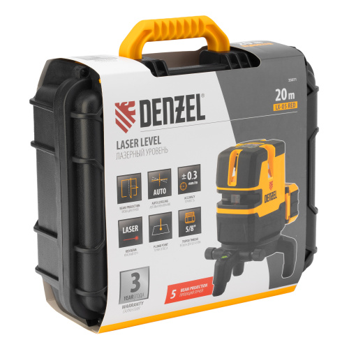 Лазерный уровень LX 05 Red, 20 м, 635 нм, аккумулятор Li 5200 mAh, резьба 5/8" Denzel по ценам производителя в Краснодаре с доставкой по всей России