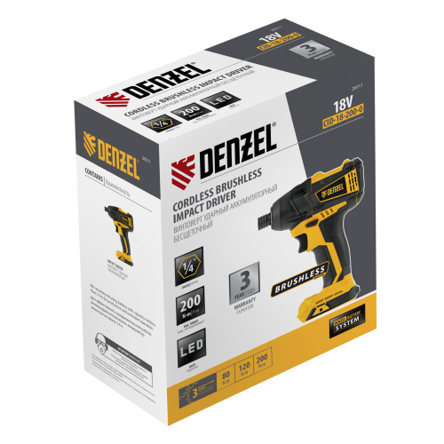 Винтоверт ударный аккумуляторный бесщет CID-IB-200-0, 18В Li-Ion Denzel по ценам производителя в Краснодаре с доставкой по всей России
