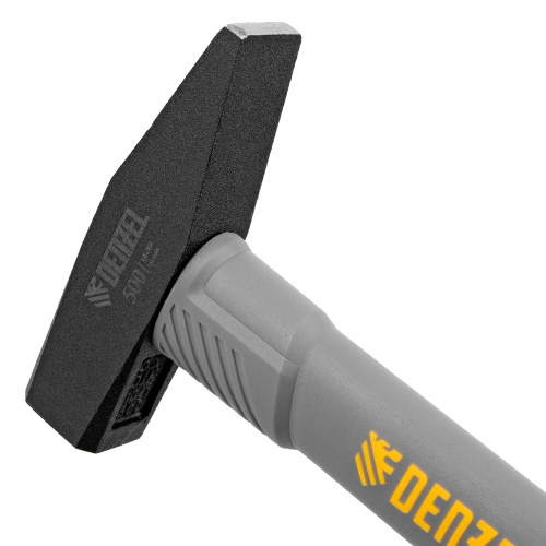 Молоток слесарный, 500 г, кованый, фибергласовая рукоятка c TPR покрытием Denzel по ценам производителя в Краснодаре с доставкой по всей России