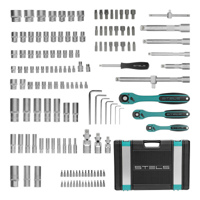 Набор инструментов, 1/4", 3/8", 1/2", Cr-V, S2, усиленный кейс, 151 предмет Stels по ценам производителя в Краснодаре с доставкой по всей России
