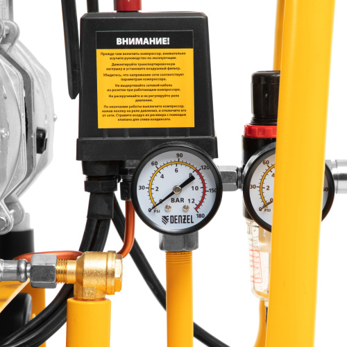 Компрессор безмасляный, малошумный DLS 2200/50, 2200 Вт, 2x1100, 50 л, 380 л/мин Denzel по ценам производителя в Краснодаре с доставкой по всей России