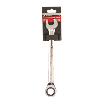 Ключ комбинированный трещоточный, 21 мм, CrV, зеркальный хром Matrix по ценам производителя в Краснодаре с доставкой по всей России