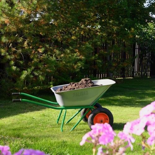 Тачка садово-строительная, 2-х колесная, усиленная, грузоподъемность 320 кг, объем 100 л Palisad по ценам производителя в Краснодаре с доставкой по всей России