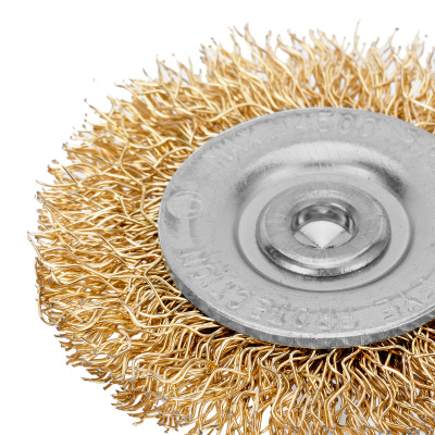 Щетка для дрели, 50 мм, плоская со шпилькой, латунированная витая проволока Matrix по ценам производителя в Краснодаре с доставкой по всей России