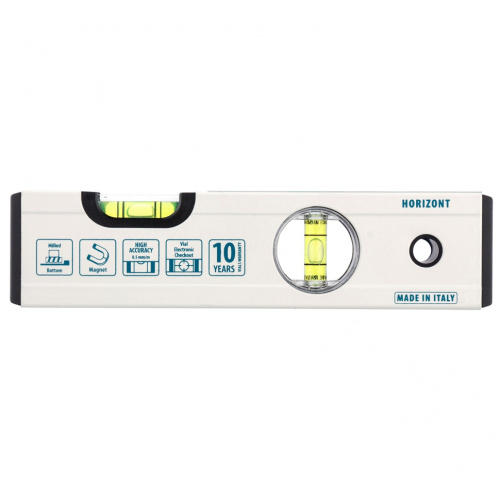 Уровень алюминиевый, 200 мм, фрезерованный, 2 глазка, магнитный Gross по ценам производителя в Краснодаре с доставкой по всей России