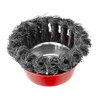 Щетка для УШМ, 75 мм, М14, "чашка", крученая проволока 0.35 мм Matrix по ценам производителя в Краснодаре с доставкой по всей России