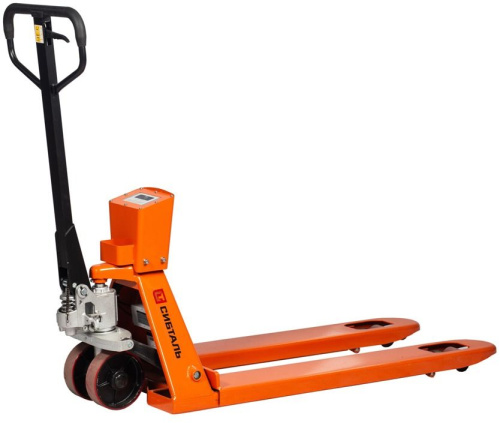 Гидравлическая тележка (рокла) ACR-ES c весами, 2,5 т, Вилы: 1150 Х 550, СибТаль, полиуретановые колеса по ценам производителя в Краснодаре с доставкой по всей России