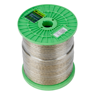 Трос металлополимерный прозрачный ПР-6.0, толщина 6.0 мм, катушка 150 метров Сибртех по ценам производителя в Краснодаре с доставкой по всей России