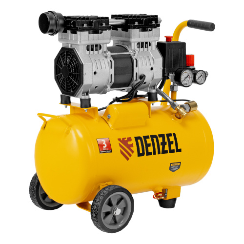 Компрессор DLS950/24 безмаслянный малошумный 950 Вт, 165 л/мин, ресивер 24 л Denzel по ценам производителя в Краснодаре с доставкой по всей России