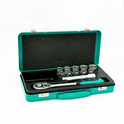 Набор торцевых головок, 1/2, головки 10 - 24 мм, с трещоточным ключом, 12 предметов Stels по ценам производителя в Краснодаре с доставкой по всей России