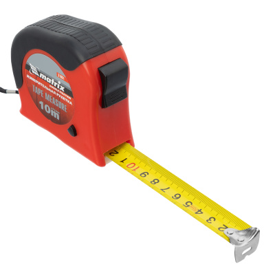 Рулетка Double fixation,10 м х 25 мм,обрезиненный корпус,двойная плавная фиксация Matrix по ценам производителя в Краснодаре с доставкой по всей России