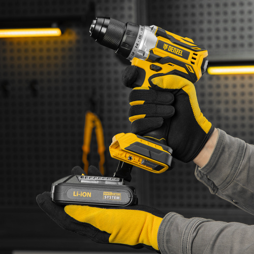 Дрель-шуруповерт аккумуляторная, бесщет. BLDL-18-02 Li-Ion, 18 В Denzel по ценам производителя в Краснодаре с доставкой по всей России