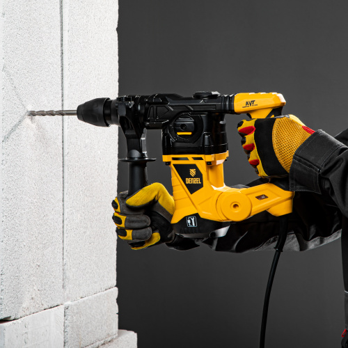 Перфоратор электрический RHV-1250-30, SDS-plus, 1250 Вт, 5 Дж, 3 плюс 1 режим Denzel по ценам производителя в Краснодаре с доставкой по всей России