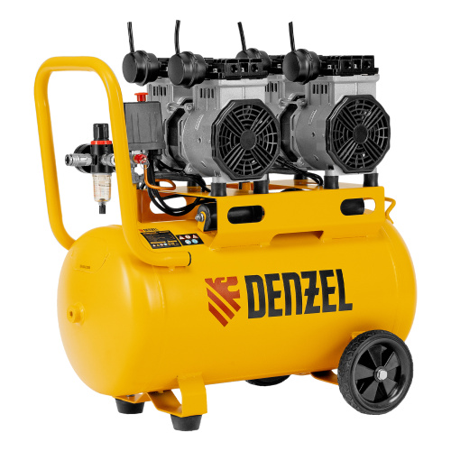 Компрессор безмасляный, малошумный DLS 2200/50, 2200 Вт, 2x1100, 50 л, 380 л/мин Denzel по ценам производителя в Краснодаре с доставкой по всей России