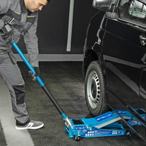 Домкрат гидравлический подкатной, быстрый подъем, 3т Low Profile Quick, 75-515 мм, профессиональный Stels по ценам производителя в Краснодаре с доставкой по всей России