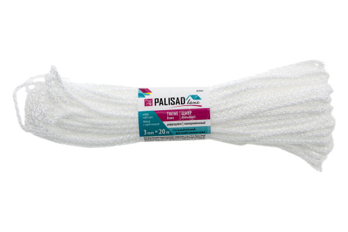 Шнур бельевой полипропиленовый с сердечником, 3 мм, L 20 м, белый, Home Palisad по ценам производителя в Краснодаре с доставкой по всей России