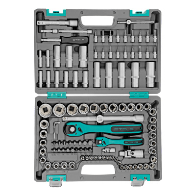 Набор инструментов 1/2", 1/4", CrV, 12 гранные головки, пластиковый кейс, 109 предмета Stels по ценам производителя в Краснодаре с доставкой по всей России