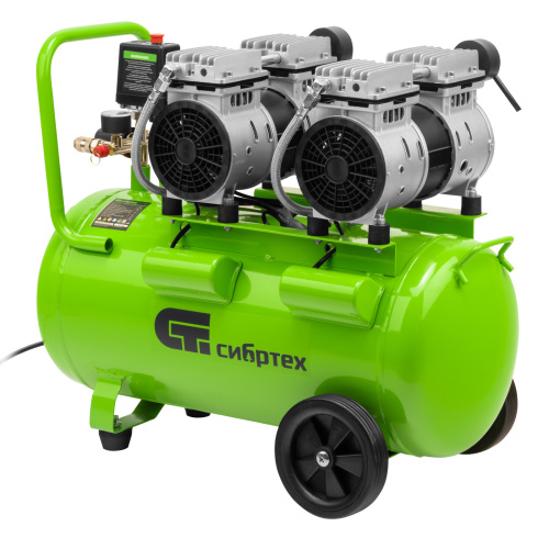 Компрессор безмаслянный малошумный МБ 2000/50, 2000 Вт, 50л, 300 л/мин Сибртех по ценам производителя в Краснодаре с доставкой по всей России