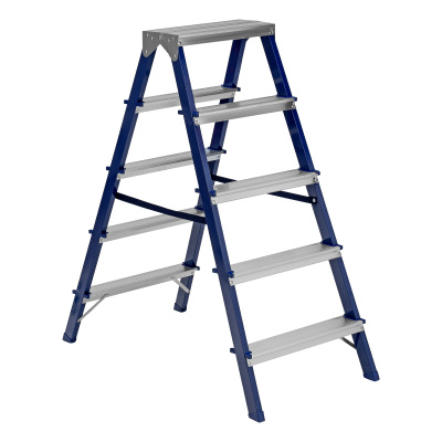 Стремянка двусторонняя 5 ступеней, стальная, Сибртех по ценам производителя в Краснодаре с доставкой по всей России