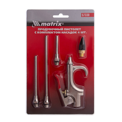 Набор продувочный пистолет, пневмат. в комплекте с насадками, 4 шт Matrix по ценам производителя в Краснодаре с доставкой по всей России
