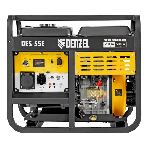 Генератор дизельный DES-55E, 5,5 кВт, 230 В, 11 л, электростартер Denzel по ценам производителя в Краснодаре с доставкой по всей России
