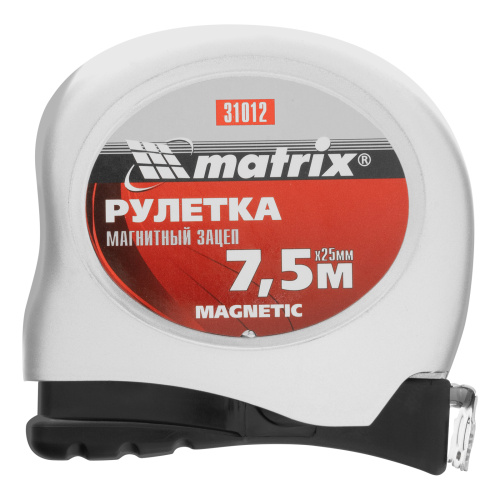 Рулетка Magnetic,7,5 м х 25 мм,магнитный зацеп Matrix по ценам производителя в Краснодаре с доставкой по всей России
