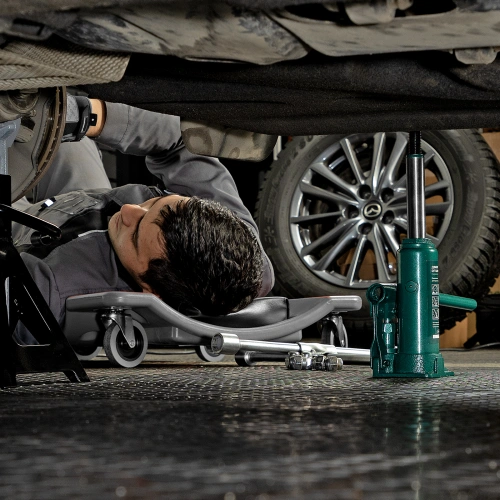 Домкрат гидравлический бутылочный, 3 т, 180-320 мм, в пласт. кейсе Сибртех по ценам производителя в Краснодаре с доставкой по всей России