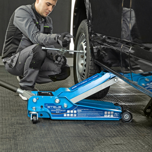 Домкрат гидравлический подкатной, быстрый подъем, 3.5т, Low Profile Quick, 100-565 мм, профессиональный Stels по ценам производителя в Краснодаре с доставкой по всей России