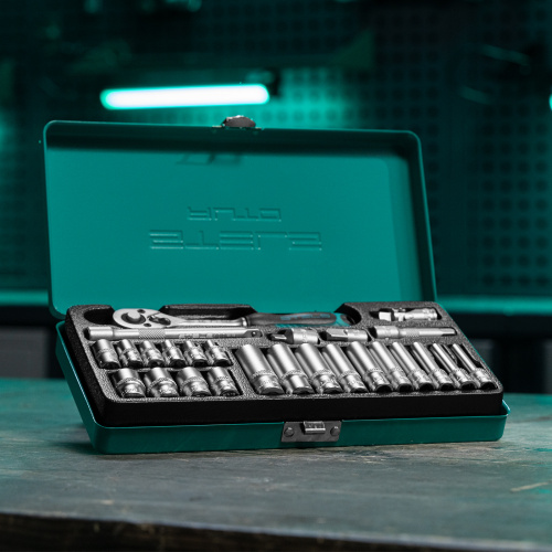 Набор торцевых головок с трещоткой, 1/4", 26 предметов Stels по ценам производителя в Краснодаре с доставкой по всей России