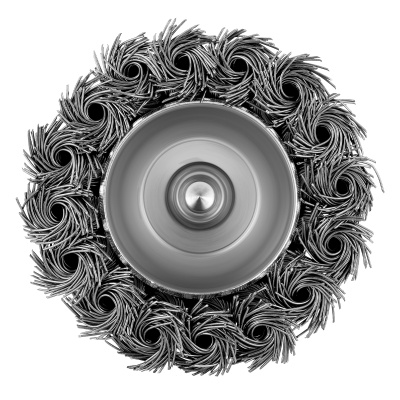 Щетка для дрели, 75 мм, "чашка" со шпилькой, крученая металлическая проволока Matrix по ценам производителя в Краснодаре с доставкой по всей России