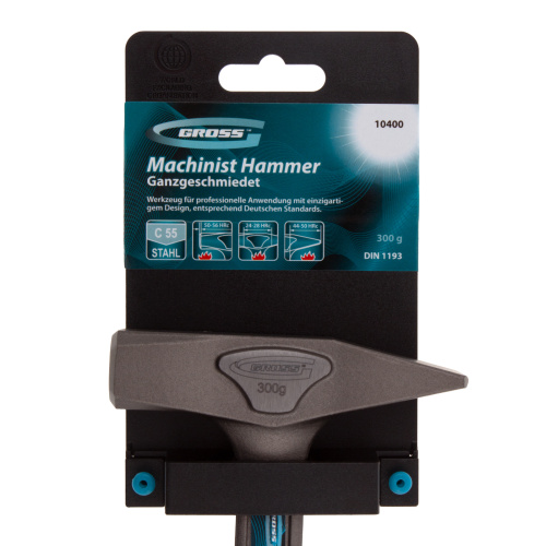 Молоток слесарный, цельнокованый, трехкомпонентная рукоятка, 300 г Gross по ценам производителя в Краснодаре с доставкой по всей России