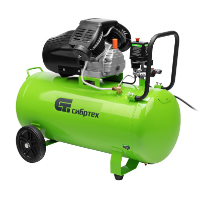 Компрессор воздушный КК-2200/100, 2,2 кВт, 350 л/мин, 100 л, прямой привод, масляный Сибртех по ценам производителя в Краснодаре с доставкой по всей России