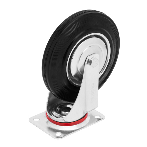 Колесо поворотное D 200 мм, крепление  платформенное Сибртех по ценам производителя в Краснодаре с доставкой по всей России