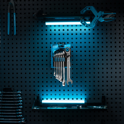 Набор ключей комбинированных трещоточных, количество зубьев 100, СRV, 7 шт, 8-19 мм Gross по ценам производителя в Краснодаре с доставкой по всей России