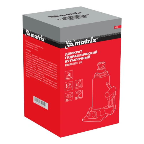 Домкрат гидравлический бутылочный, 16 т, h подъема 230-460 мм Matrix по ценам производителя в Краснодаре с доставкой по всей России