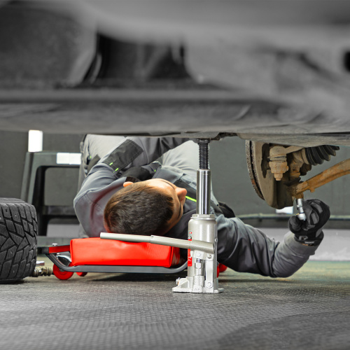 Домкрат гидравлический бутылочный, 5 т, h подъема 197-382 мм, в пластиковом кейсе Matrix по ценам производителя в Краснодаре с доставкой по всей России